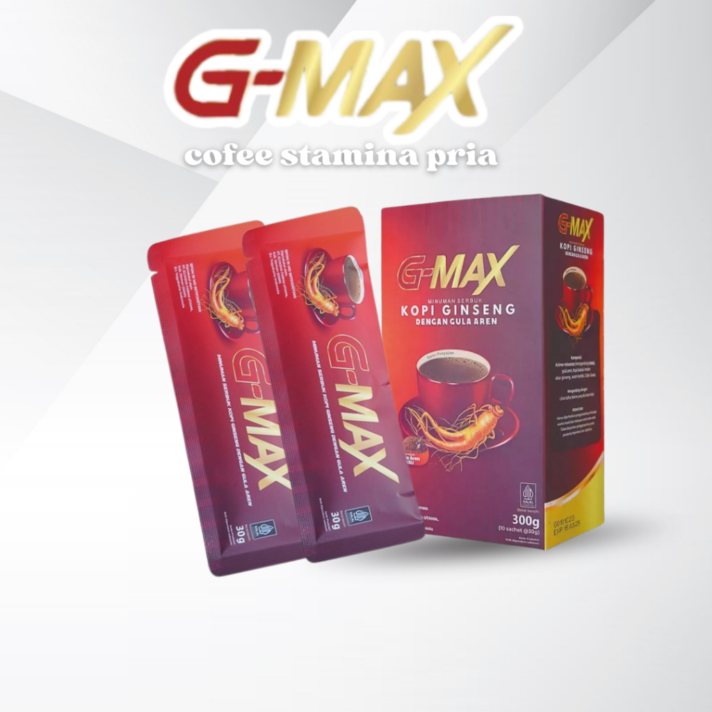 

Kopi GMAX Sachet – Kopi Kuat Pria Herbal Premium Energi Maksimal Ginseng + Tongkat Ali + Tribulus 10 Sachet