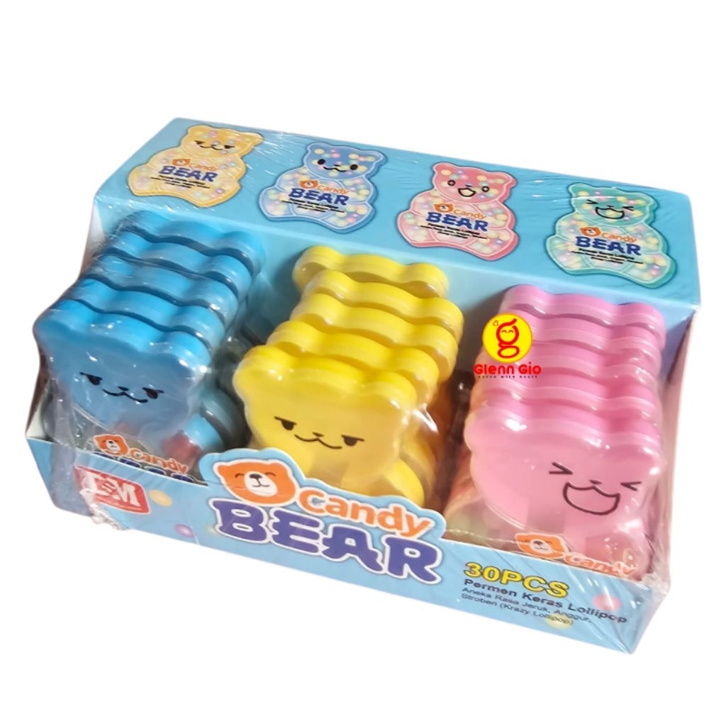 

Permen Keras Aneka Rasa Bentuk Beruang Candy Bear DSM Box isi 30 pcs