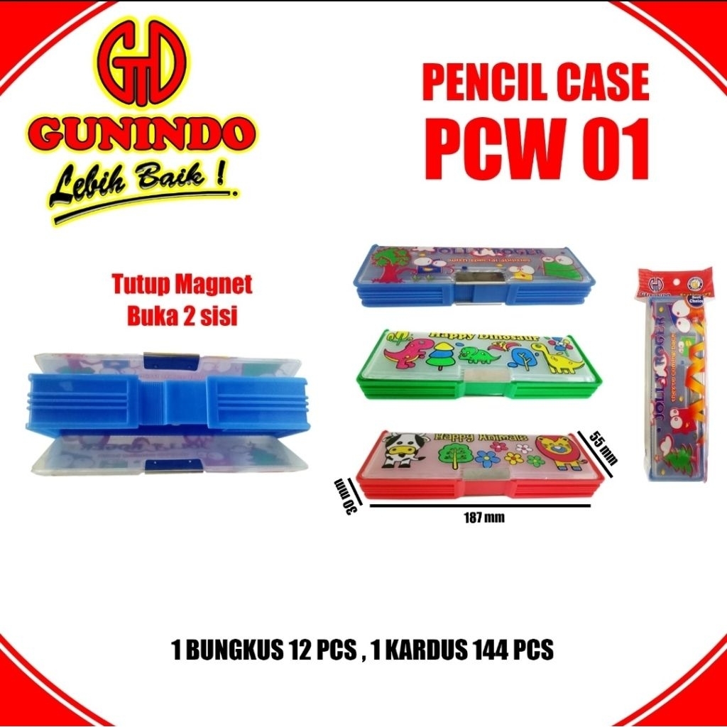 

pensil case magnet pcw 01 gunindo 1pcs