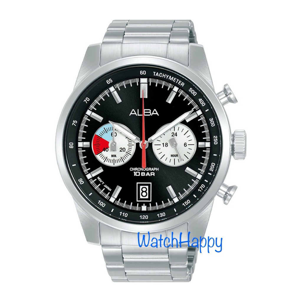 JAM TANGAN ANALOG PRIA ALBA A4B001X1 / A4B001 / A4B001X ANALOG DISPLAY CHRONOGRAPH QUARTZ MOVEMENT S