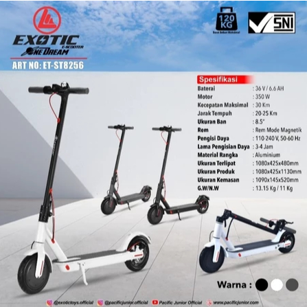 EXOTIC ELECTRIK SCOOTER 8,5INC/SKUTER LISTRIK DEWASA 8,5 INC