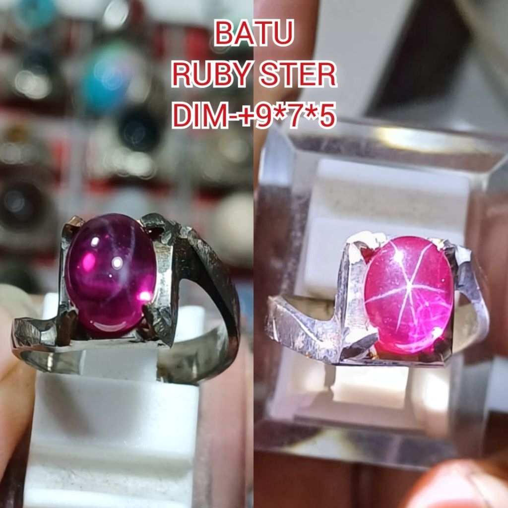 BATU CINCIN RUBY AMERICAN STER CINCIN WANITA