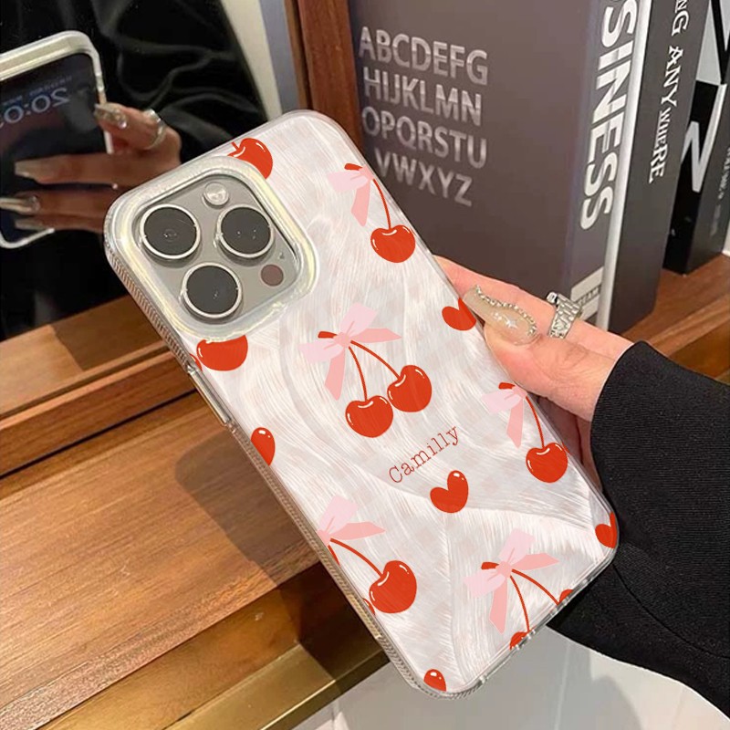 Casing IPhone X  XS XR XS Max 7 8 7+ 8+ Softcase Lentur motif Chery Lucu - Casing Hp Lucu