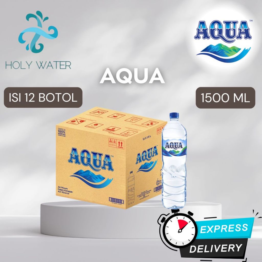

(INSTANT / SAMEDAY) AQUA 1500 DUS ISI 12 BOTOL - READY AQUA GELAS CUP CUBE 220ML, 1500 MILI, 600ML, 330 ML Air Minum Kemasan Botol Minuman