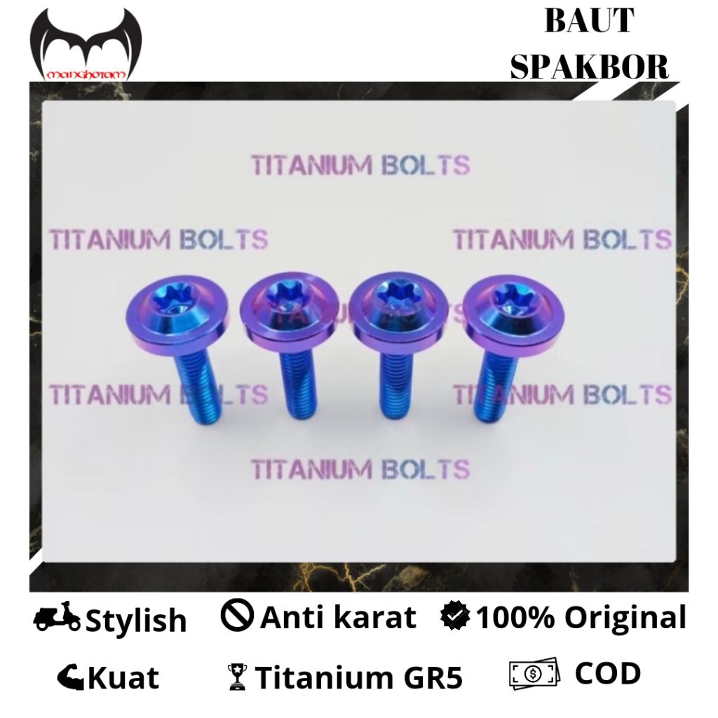 Baut Titanium Spakbor Depan NMax Aerox Titanium GR5 Original