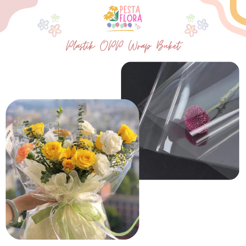 

[20PCS] Plastik OPP Bening Wrap Buket Bunga / Plastik Parcel Hampers Flowers