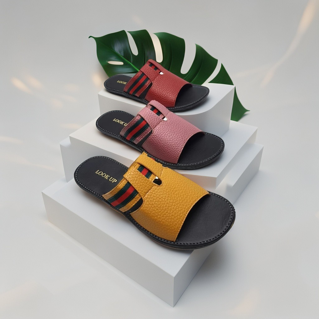 DEVIELA Look Up Sandal Kulit Wanita Sandal Kokop Papirut Series