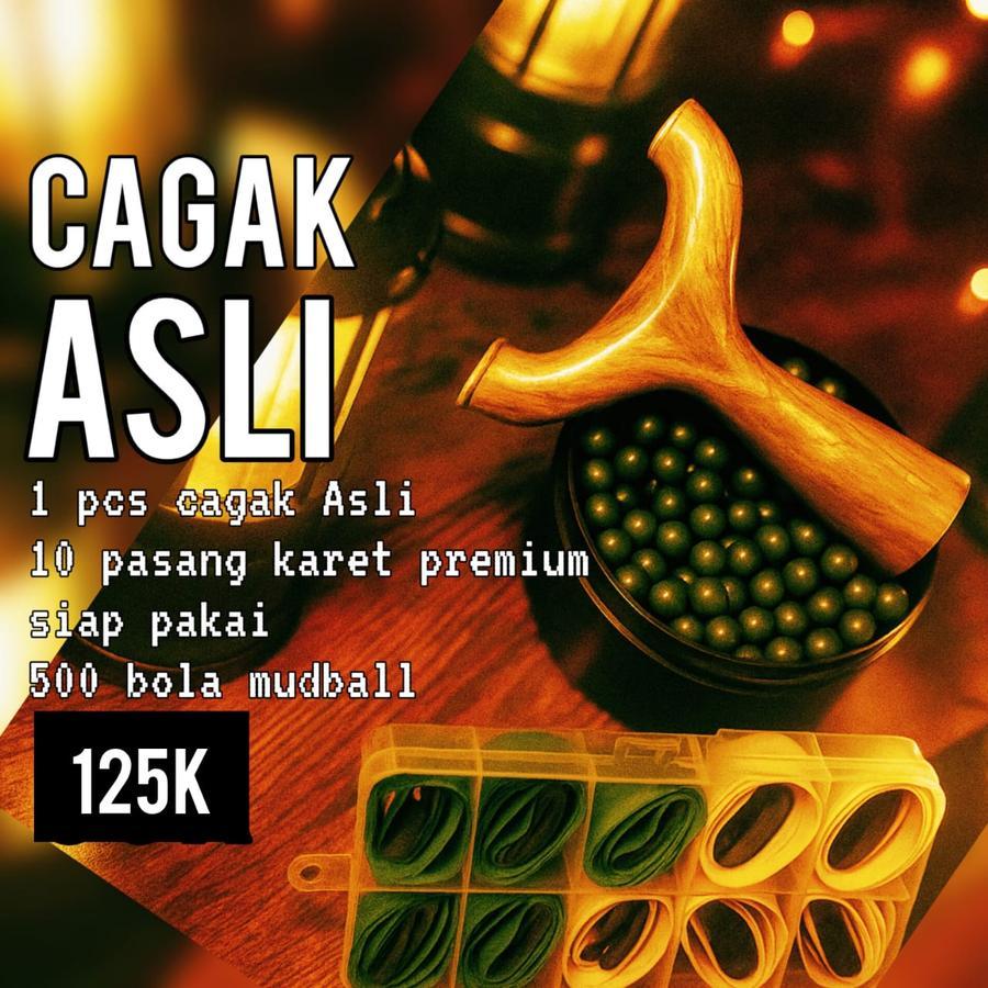 Ketapel Slingshot cagak asli - paket lengkap siap pakai