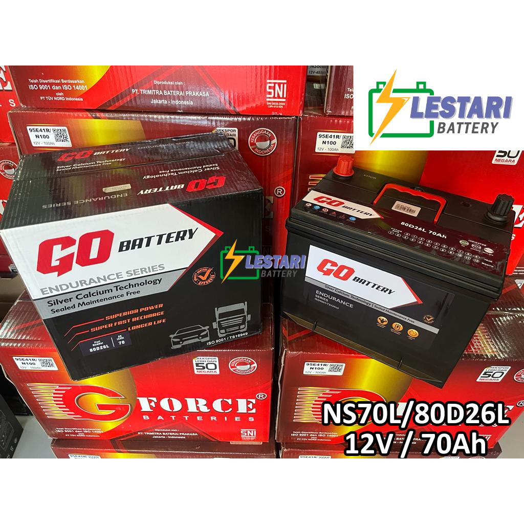 Aki Kering  Go Battery 80D26L / 95D26L NS70L
