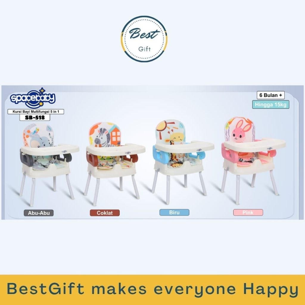 Folding Booster Seat Chair SB-518 SPACEBABY//HIGH CHAIR SB-917//SB-918//SB-925//SB-988//PC-718// SB