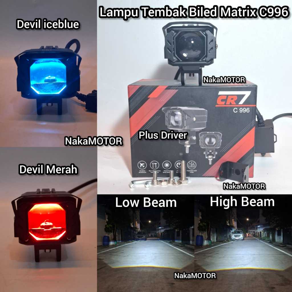CR7 Lampu Tembak Biled Matrix C996 Wateproof