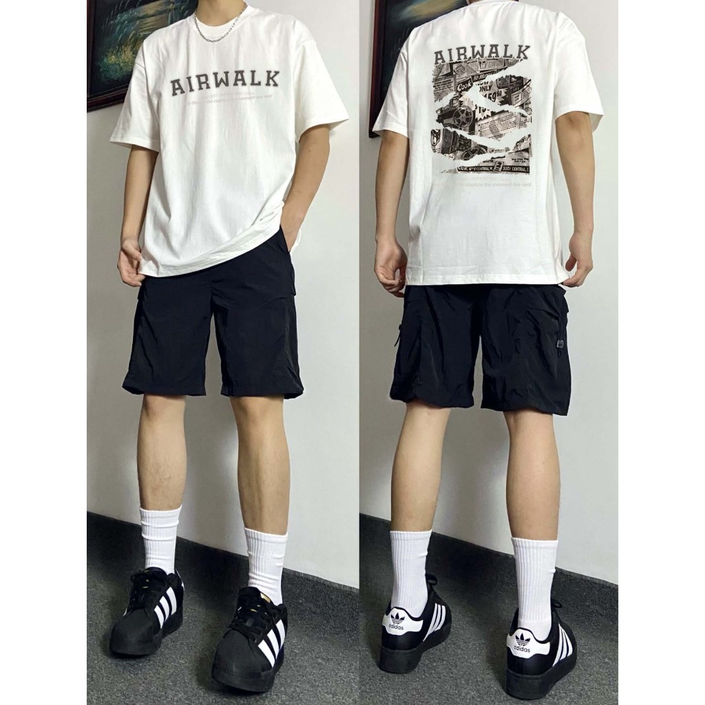 Kaos oblong longgar kasual motif huruf koran lama gaya Amerika Retro | baju t shirt pria | Kaos Pria