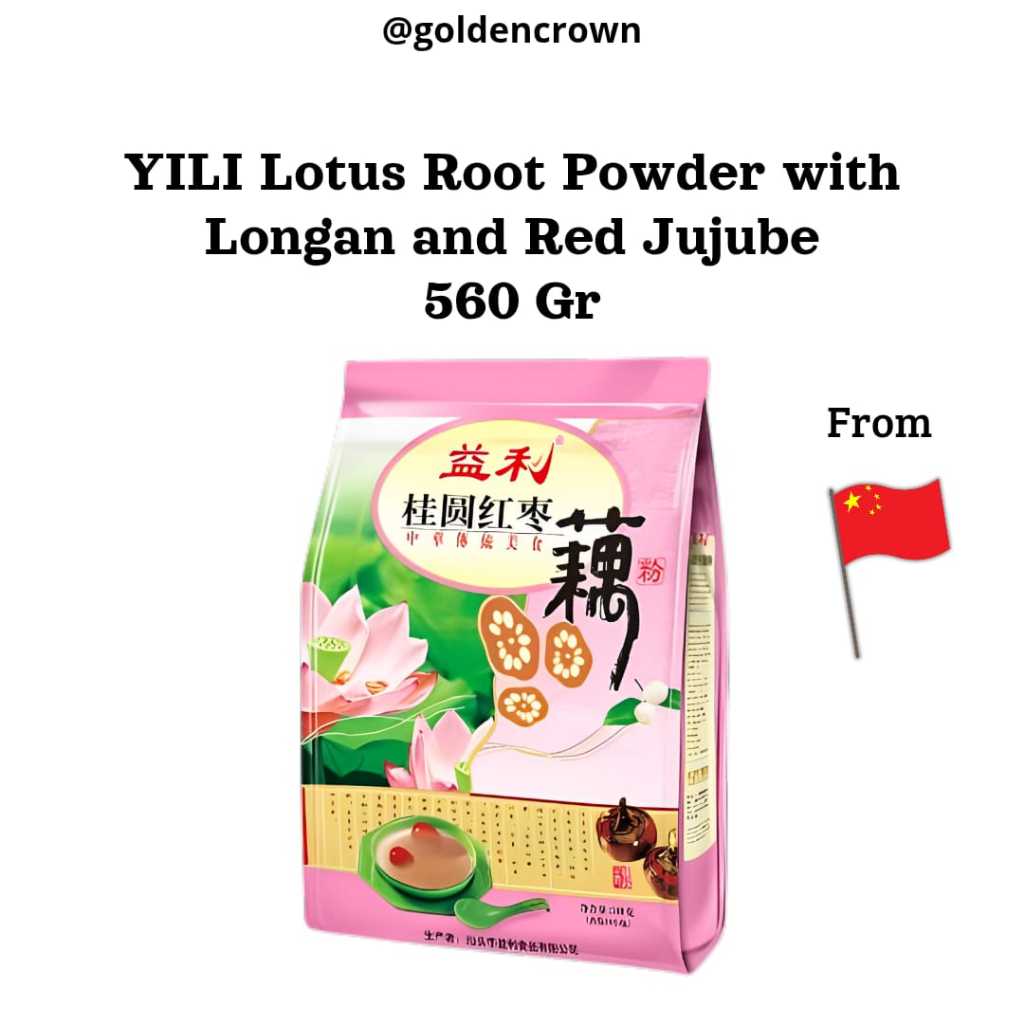 

YILI Lotus root Powder with longan and red jujube / Minuman serbuk teratai, longan dan kurma merah 560g