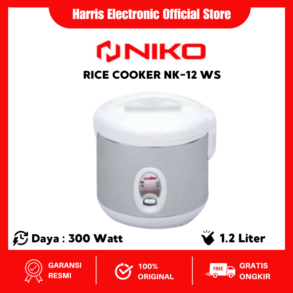 NIKO Magic Com Penanak Nasi 1,2 Liter NK-12WS / Magic Com 1.2 Liter