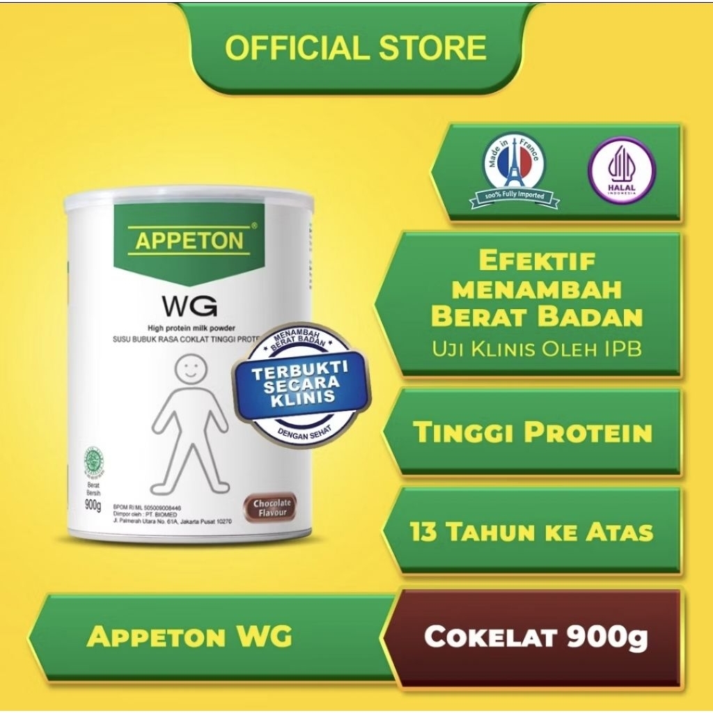 

appeton weight gain adult coklat 900g & 450g