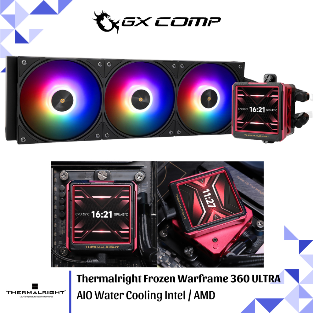 Thermalright Frozen Warframe 360 ULTRA LED ARGB Black 360mm - AIO CPU Water Cooling Intel / AMD