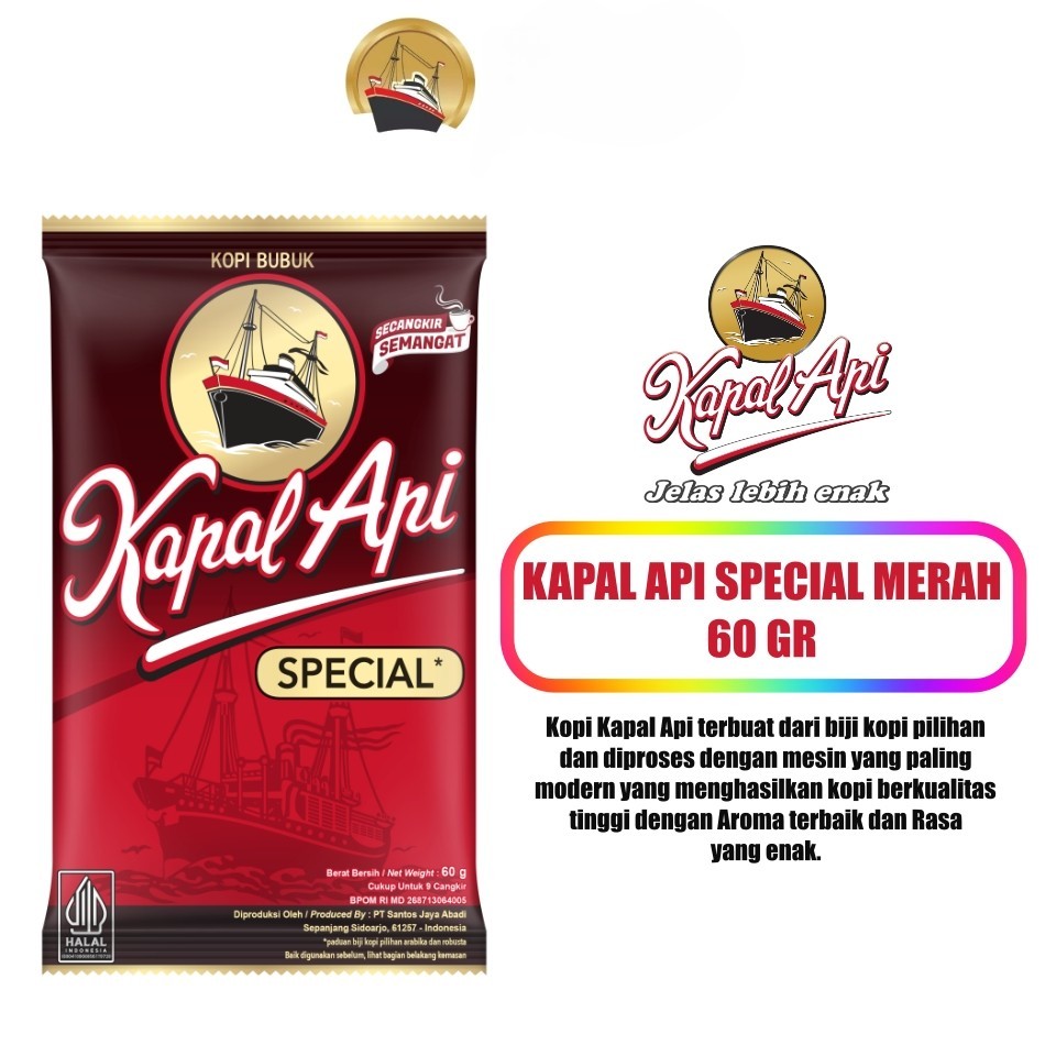 

(RENCENGAN) KAPAL API SPECIAL MERAH 10 X 60 GR KOPI