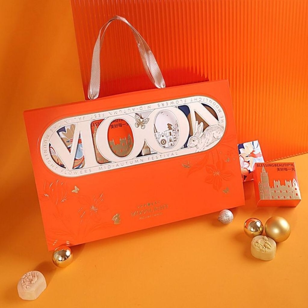 

MOON RABBIT - Kotak mooncake 100gr 125gr isi 8 box packaging mid autumn dus kemasan kue bulan pie