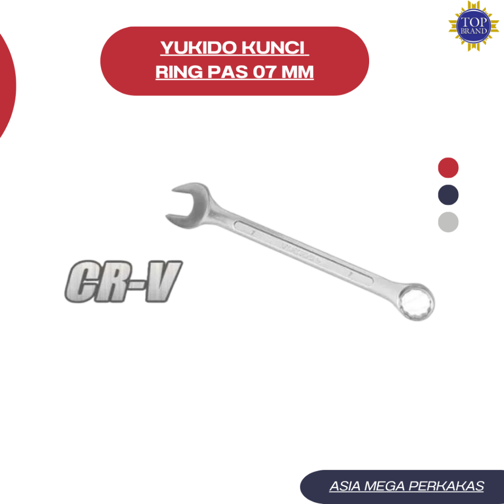 YUKIDO KUNCI RING PAS 7 MM /KUNCI RING PAS / TOOLS - ALAT PERKAKAS