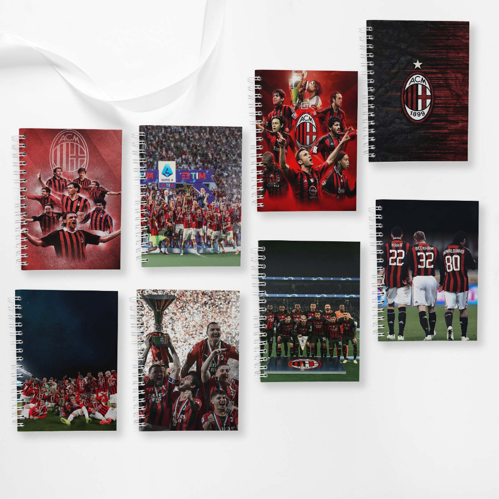 

Note Book Spiral Large (10 cm X 14 cm) Edisi Ac Milan / Notebook A6 Custom / Seminar Kit Surabaya