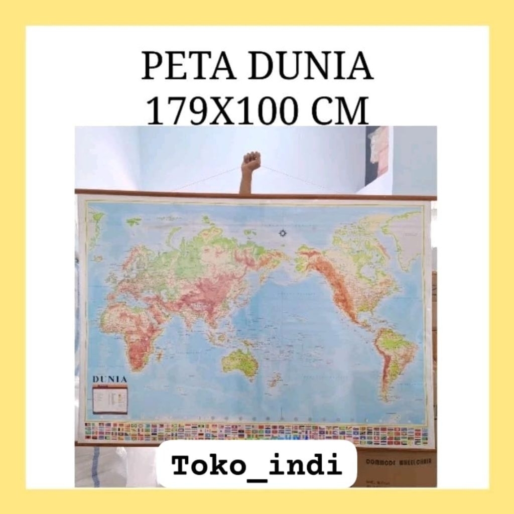 

Peta Dunia 179x100 cm