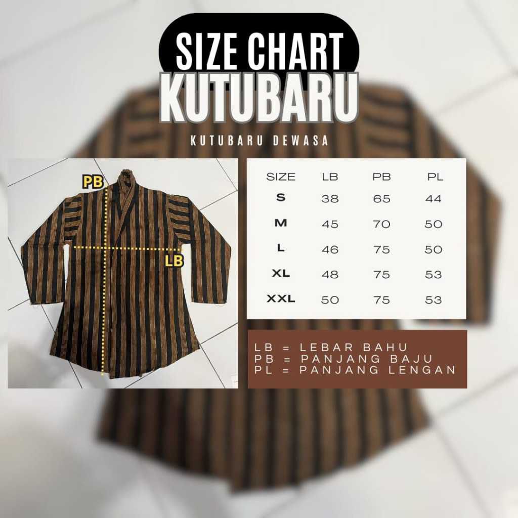 NEW! Ready Siap Kirim!!! Baju Adat Jawa Lurik Kutubaru Wanita Dewasa Oversize S-4L Jumbo Baju Lurik