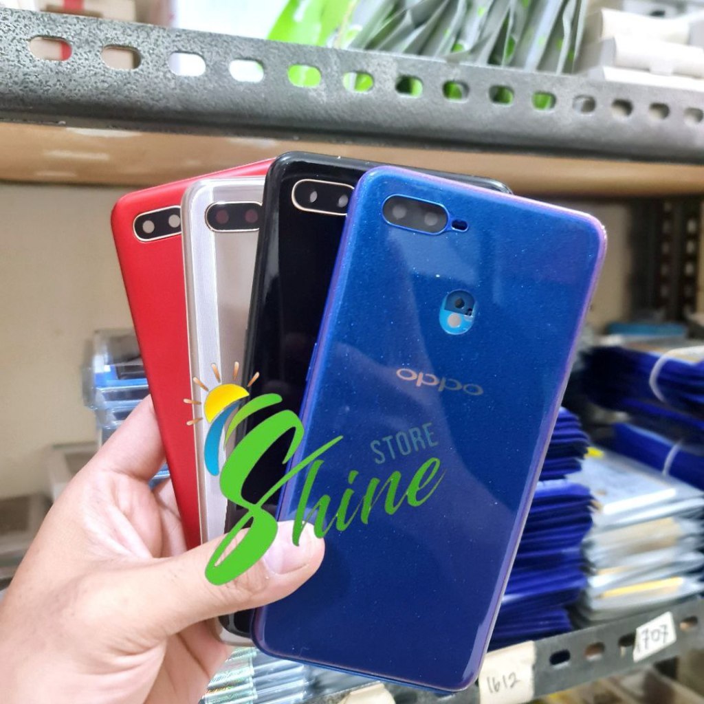 Casing Housing HP Oppo A5S CPH1909 CPH1912 Backdoor + Bezel Bekdor Tutup Belakang Kesing
