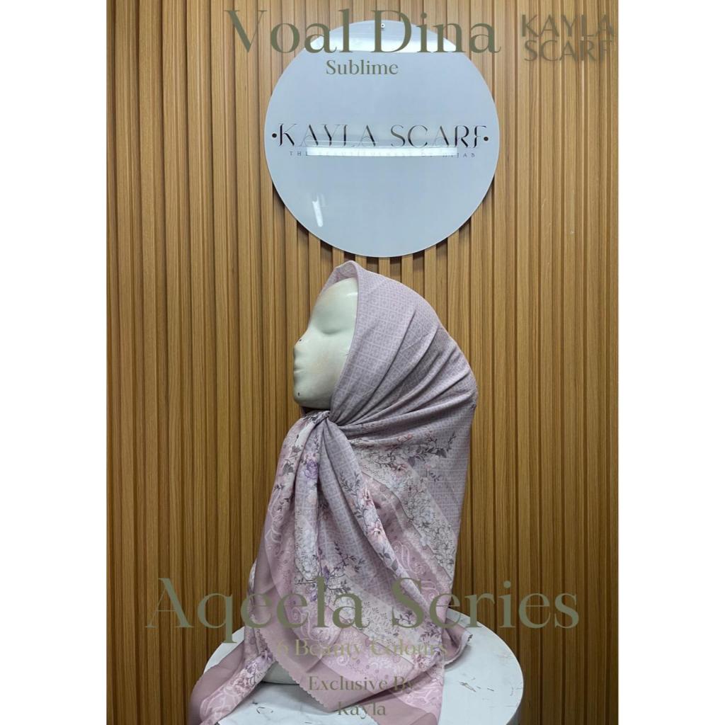 Voal Dina Sublime - Hijab Voal Motif Dina Terbaru / Hijab Motif Digital Print Voal Dina Aqeela Seris