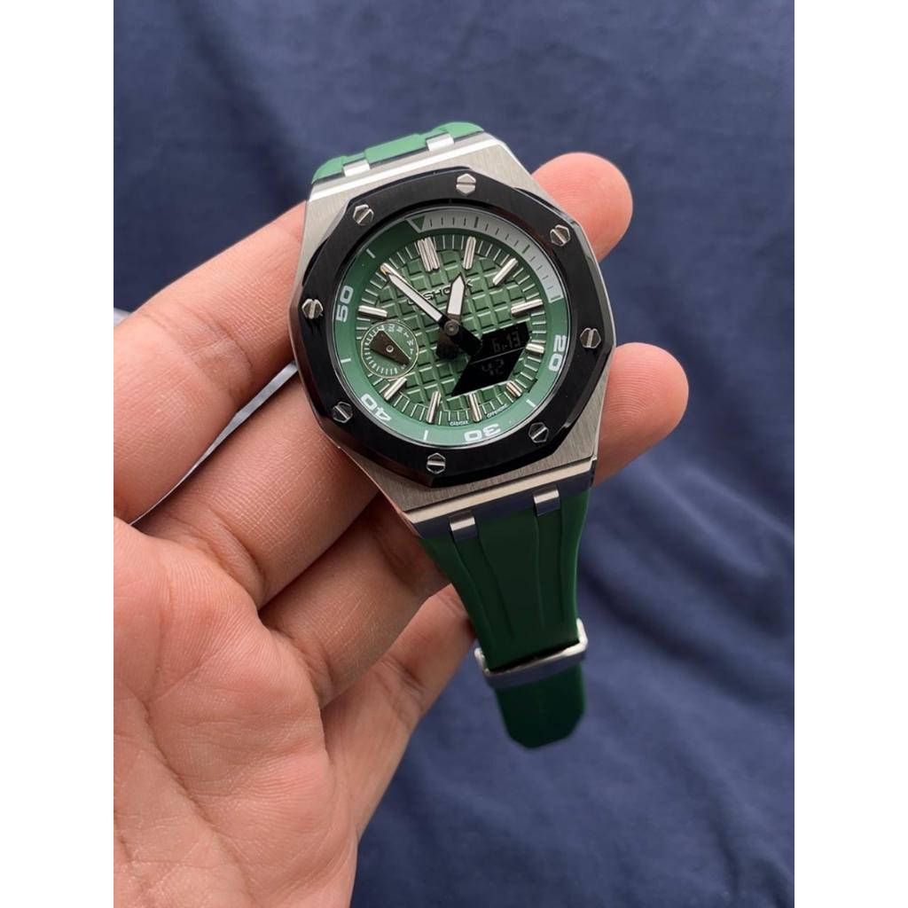 Casio G-Shock GA-2100 ga-2100 Original Mod Green Dial list black