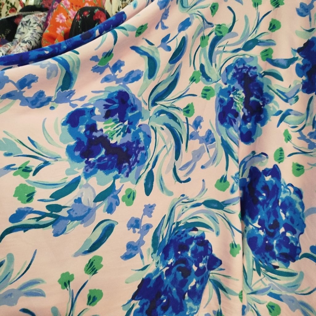 Bahan Satin Motif - Kain Saten Silk - Bahan Satin Silk Motif - Kain Kebaya - Kain Meteran - Bahan Sa