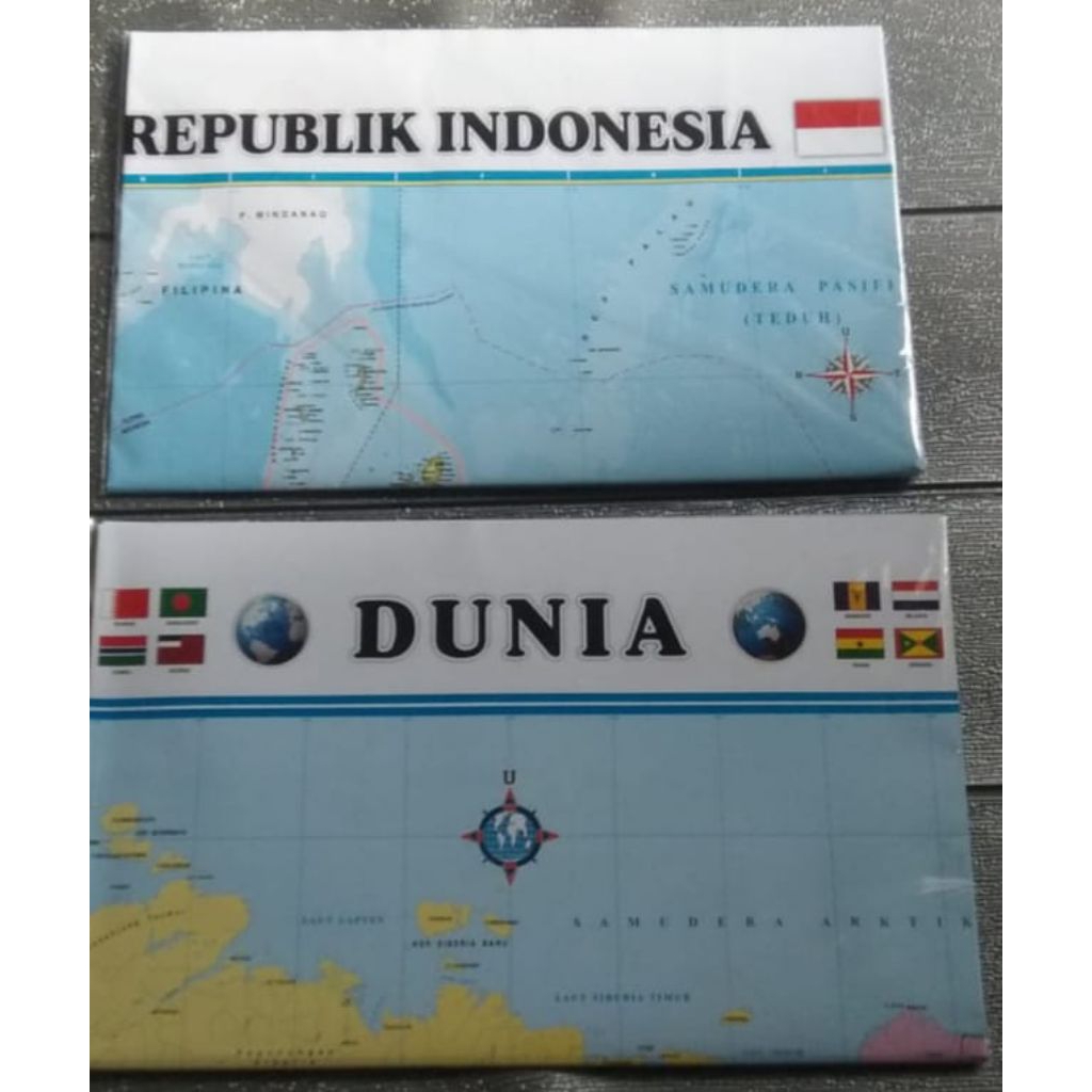 

Bundling Peta Dunia dan Peta NKRI Indonesia (Lipat Besar)