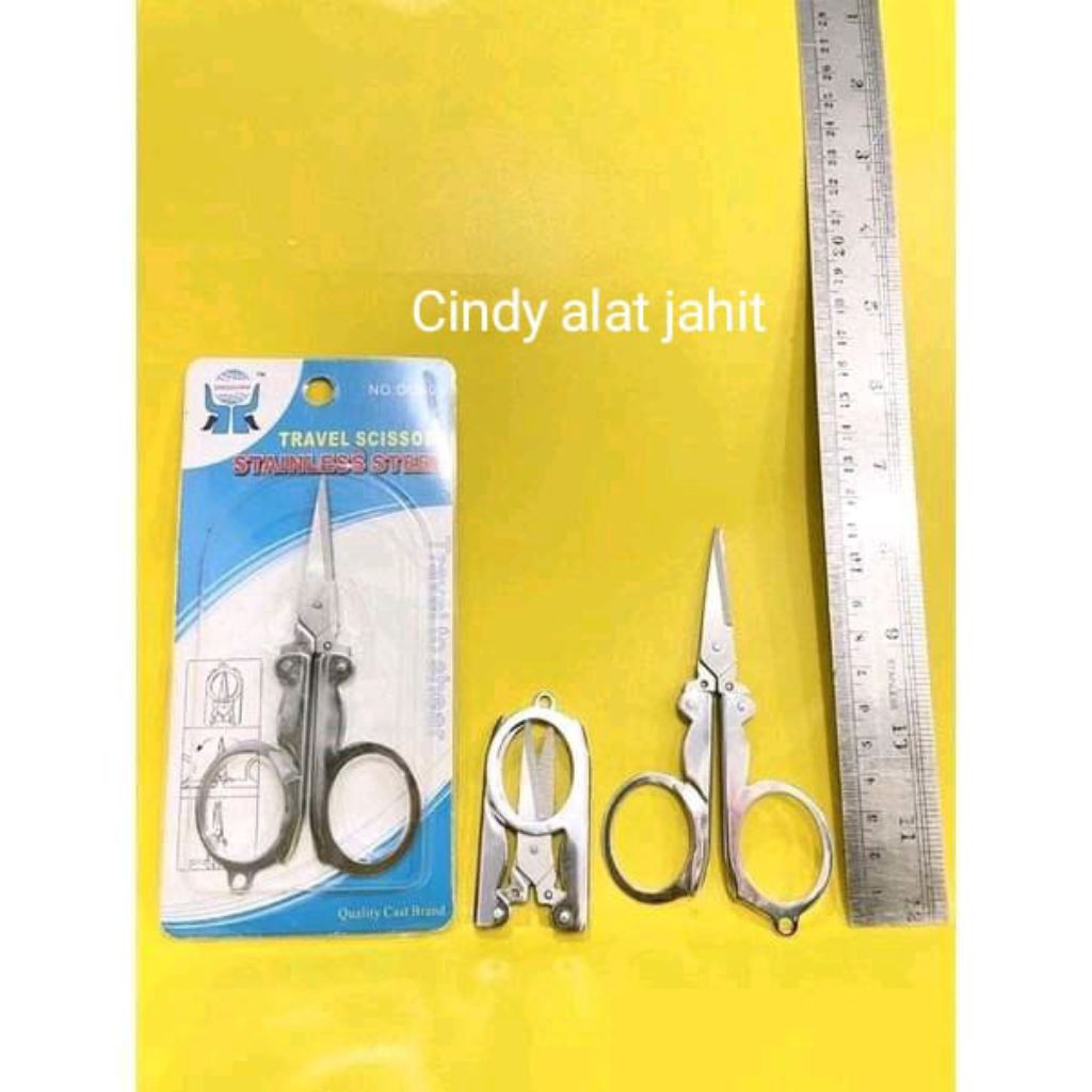 

gunting lipat / gunting lipat stainless steel 12cm / gunting lipat portable / gunting travelling