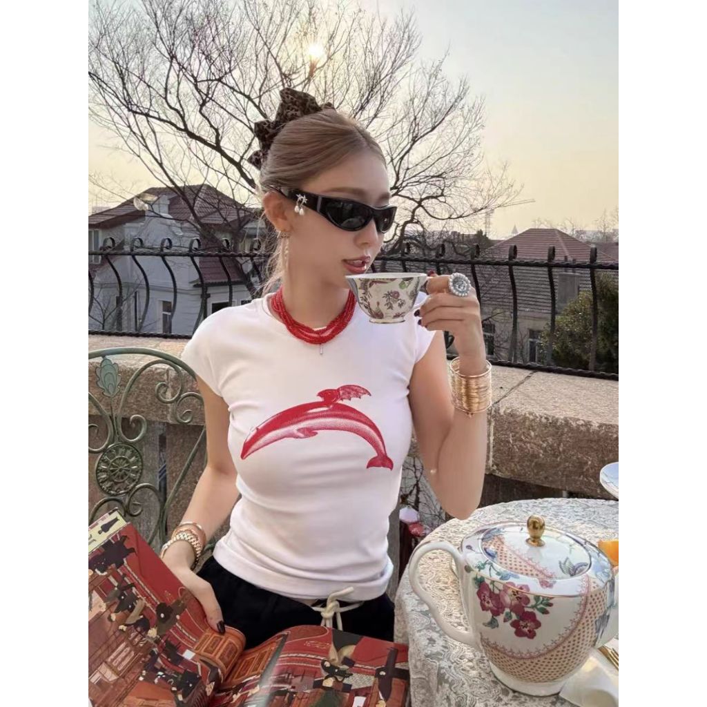 crop top Tshirt Wanita | Katun 100% baju y2k vintage | baju crop top wanita | crop tee