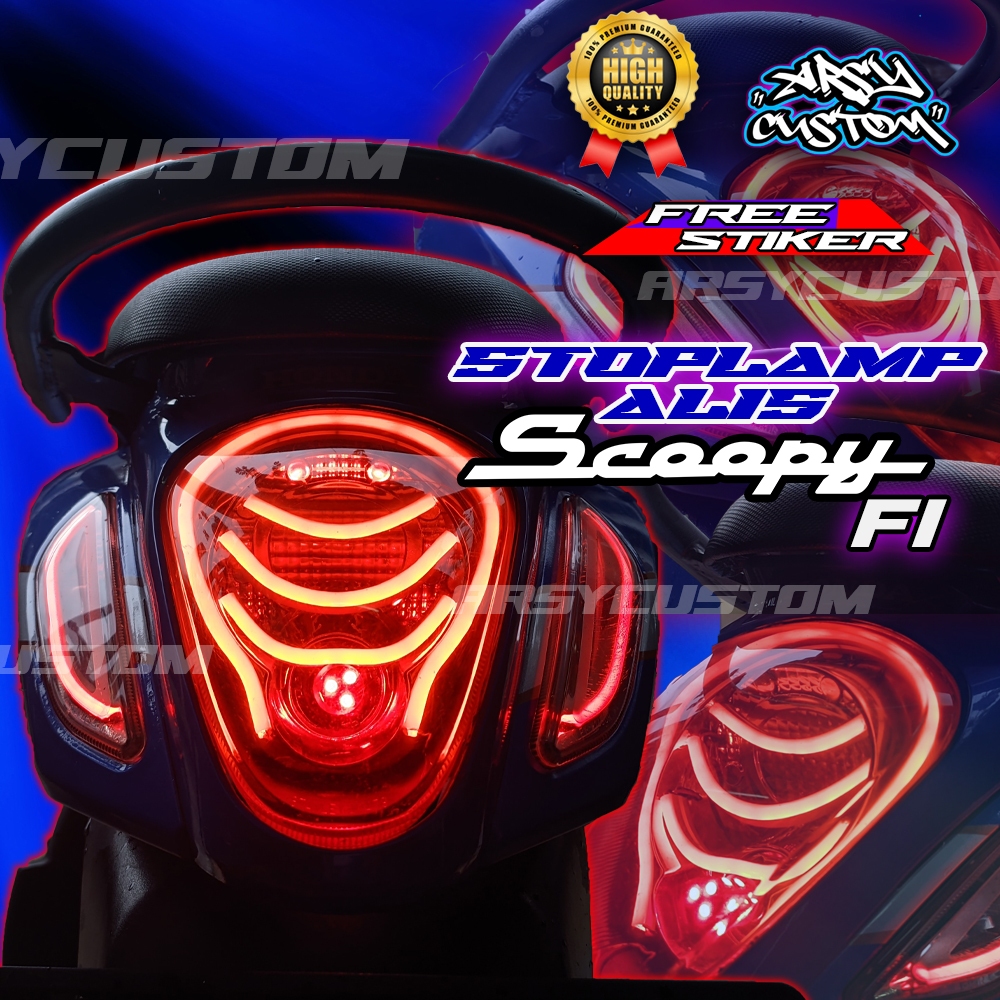 LAMPU Alis Stoplamp Scoopy FI Bonus LAMPU Alis Sein Scoopy 2013 2014 2015 2016 2017 Rem VARIASI LED