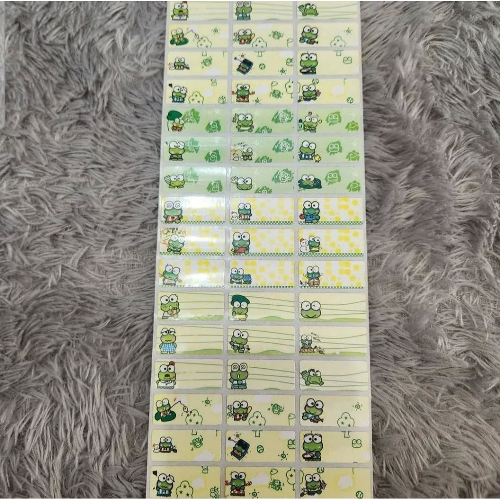 

STIKER NAMA WATERPROOF SIZE M/STIKER NAMA MOTIF/STIKER NAMA KARAKTER KEROPPI/STIKER NAMA TERBARU