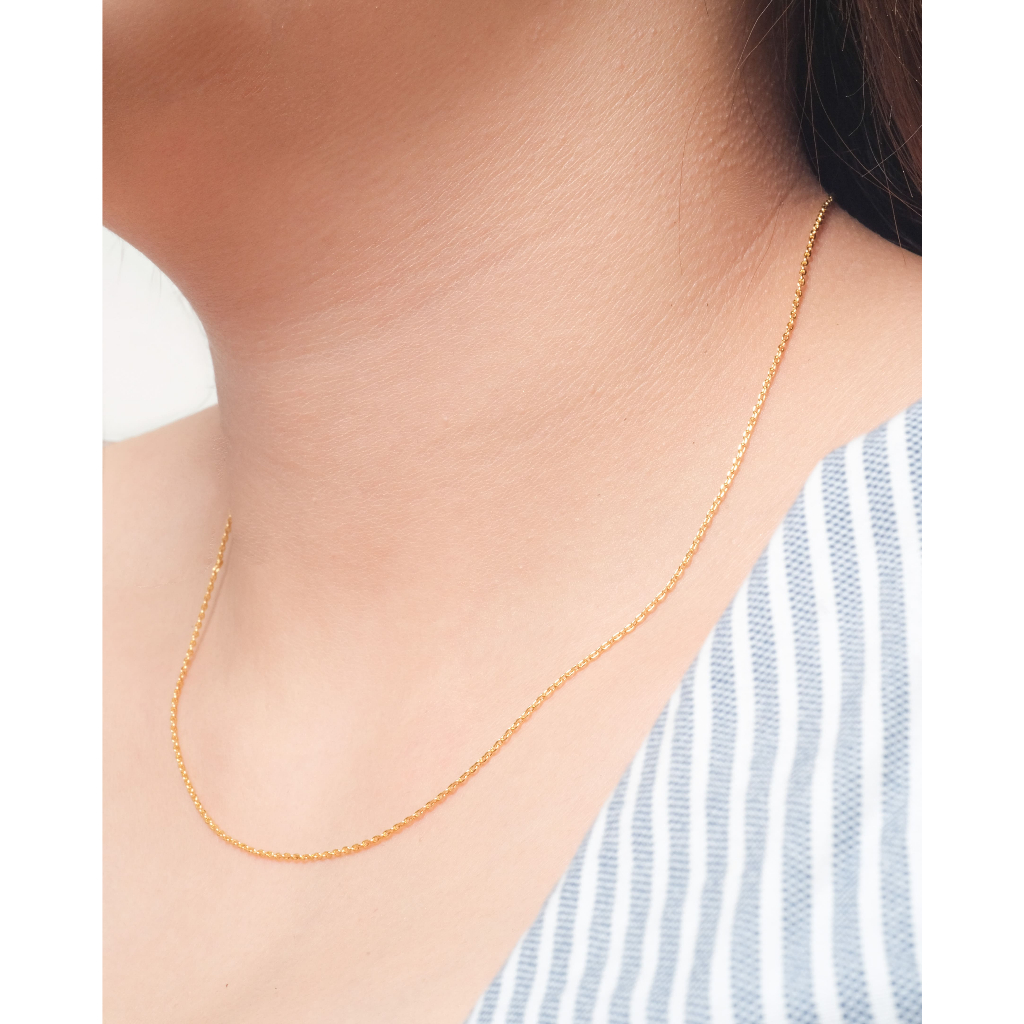 Kalung Nori Extension - 1.75gram - ± 45cm - Perhiasan Wanita Kalung Emas Muda Kadar 3K - COD