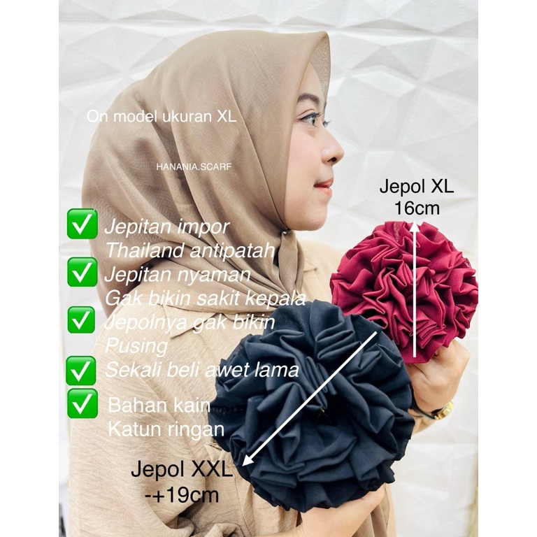 KODE V36V Jepit Cepolan Hijab Jumbo Jepitan Cepol Hijab premium