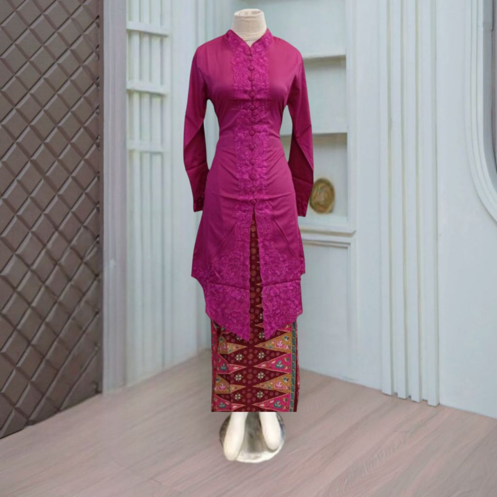GKTA 1607 - Setelan Kebaya Tunik Katun - Setelan Kebaya Kurung - Grosir_kebaya_tanah_abang