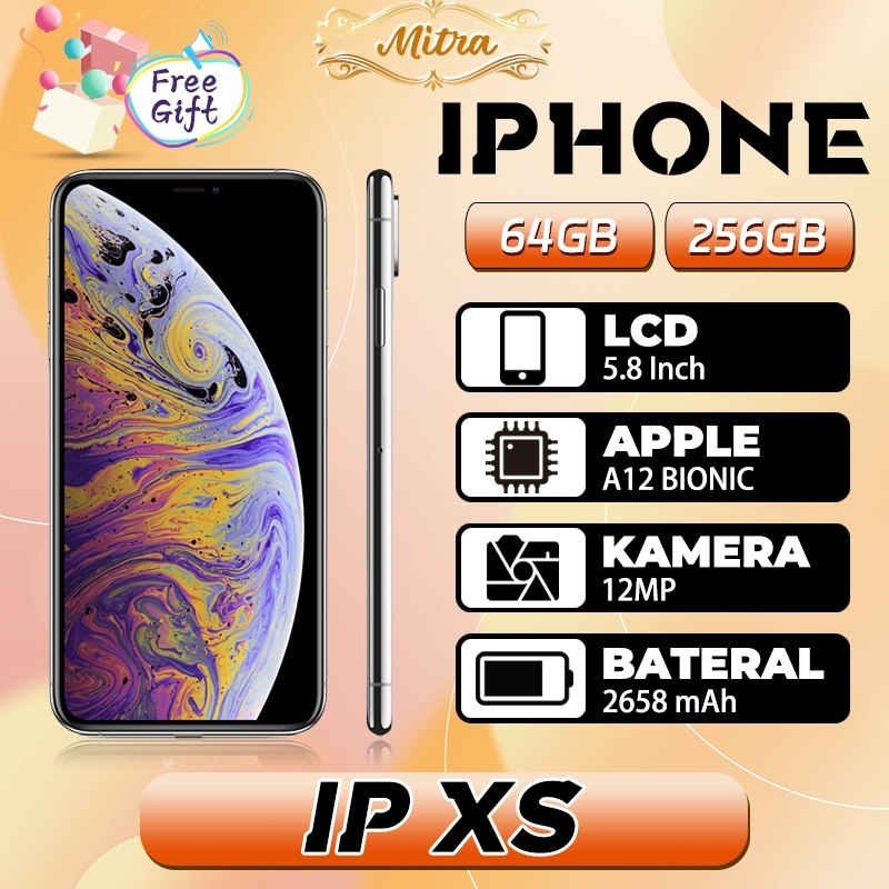 iPhone XS 64GB 256GB Bekas Second Fullset Mulus IMEI Terdaftar Original Mulus apple Asli phone xs