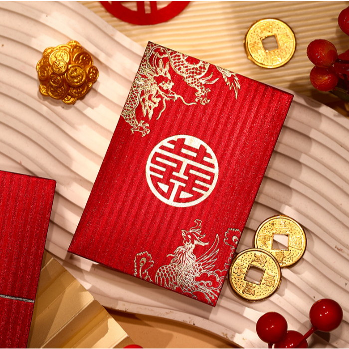 

De Gift Shop Angpao Pernikahan Glitter mini | Hong Bao Shuang Xi | Amplop Merah Pernikahan Glitter (1bgks isi 30pcs)