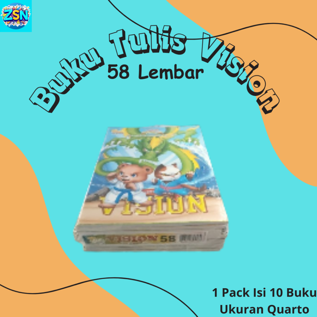 

BH01 Buku Tulis Sekolah 1 Pack Buku Vision 58 Lembar 1 Pack Isi 10 Murah
