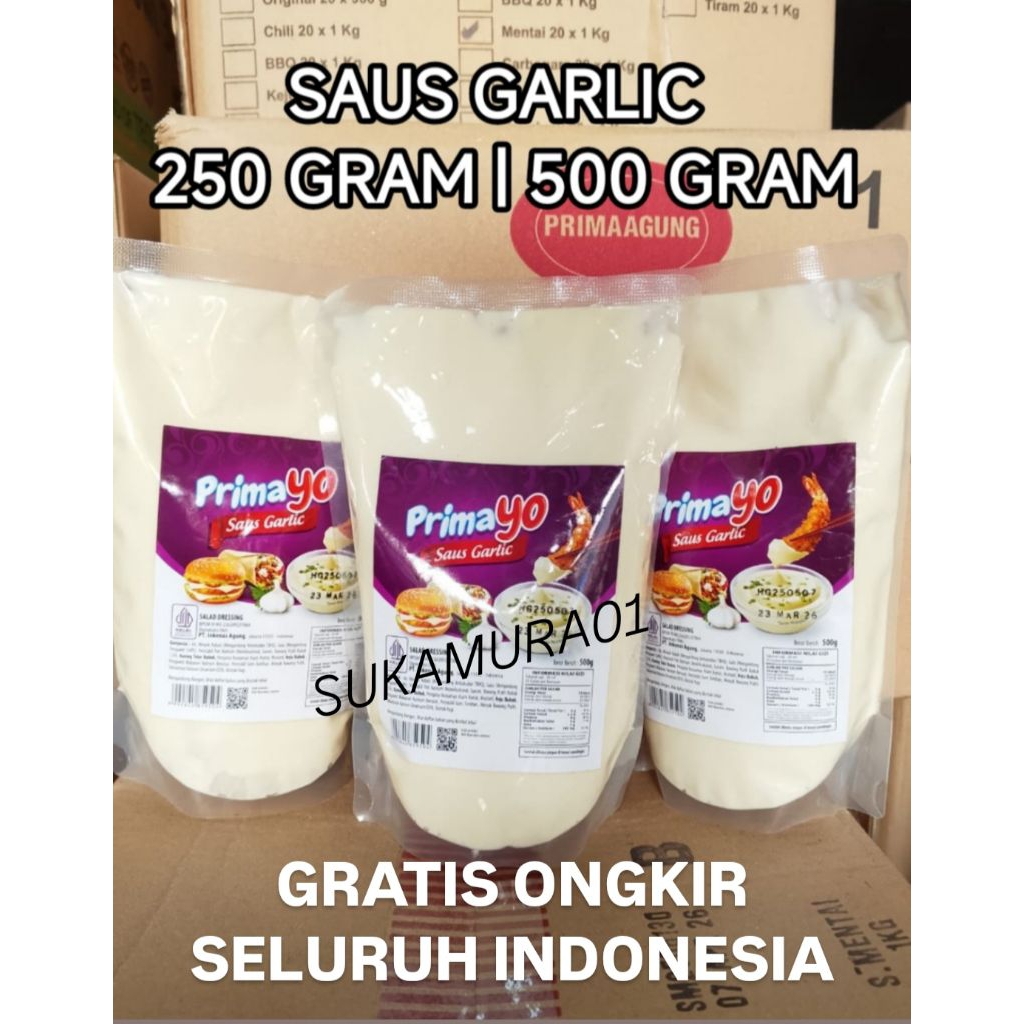 

SAUS GARLIC 250 GRAM | 500 GRAM - SAOS GARLIC PRIMA AGUNG KEMASAN