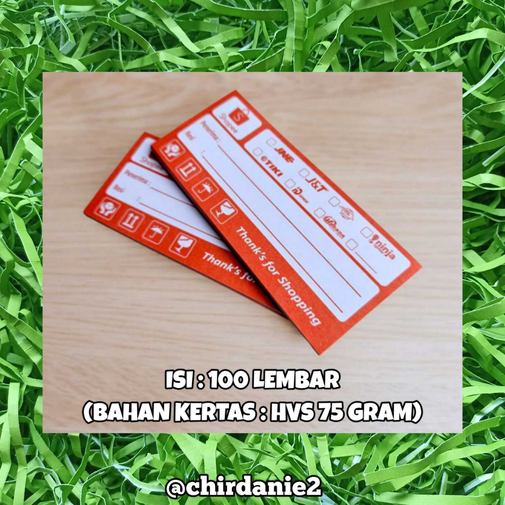 

LABEL PENGIRIMAN RESI OLSHOP SHOPEE ISI 100 PCS