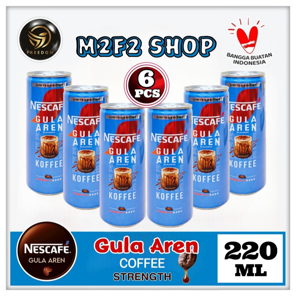 

Kopi Nescafe Ala Cafe Gula Aren Koffee Kaleng | Kopi Susu Can - 220 ml (Kemasan 6 Pcs)