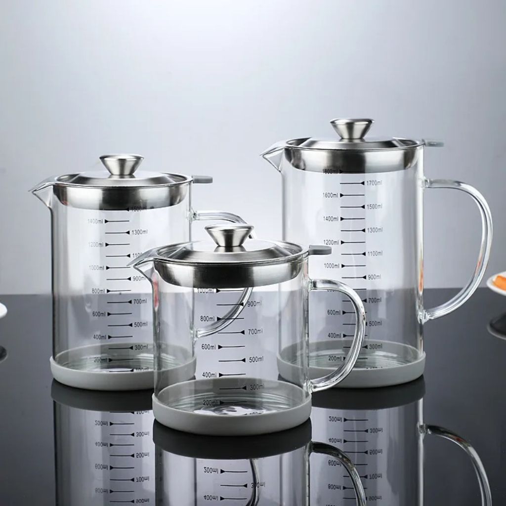 ACEITE Botol Wadah Penyaring Minyak Goreng Kaca Tahan Panas 1800ml 1500ml 1000ml