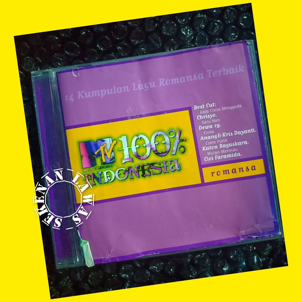 CD MTV 100% Indonesia Romansa (Cover Ada Bekas Kena Chasing/Disc Mulus) / Dewa 19, Chrisye, Cici Par