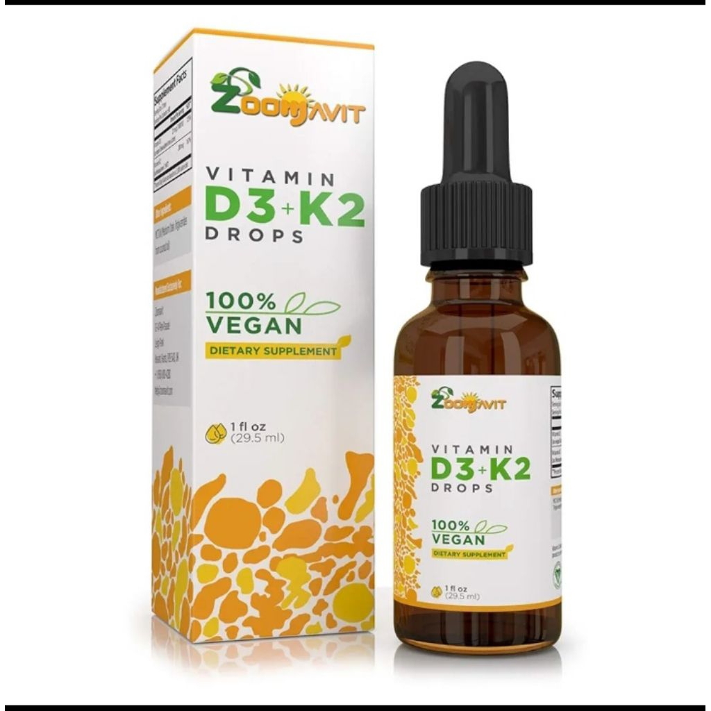 Vitamin d3+k2 drops | zoomavit vitamin d3+k2 vegan original