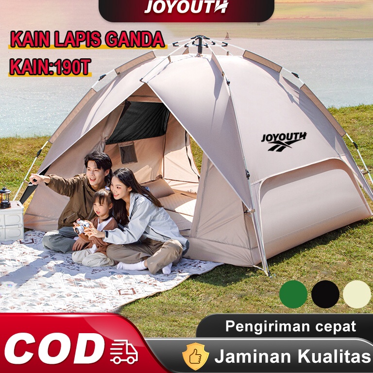KODE G17X JOY Tenda Camping Tenda Camping Lipat 2x2cm Portable tenda Otomatis 2x15cm Double Layer Te