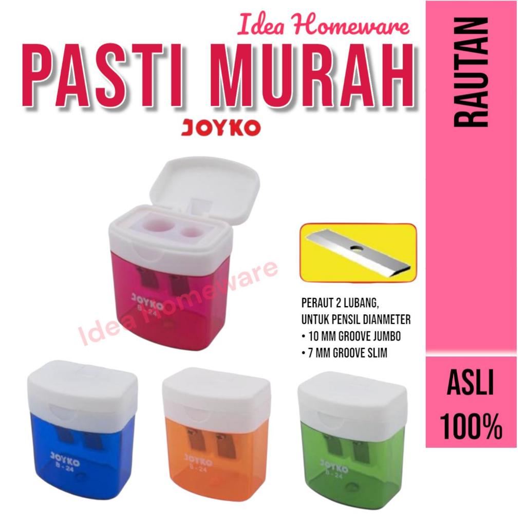 

Peraut pensil Besar Jumbo Groove pengserut pensil rautan pensil 2 lubang dianmeter 10 mm 7 mm Joyko B 24