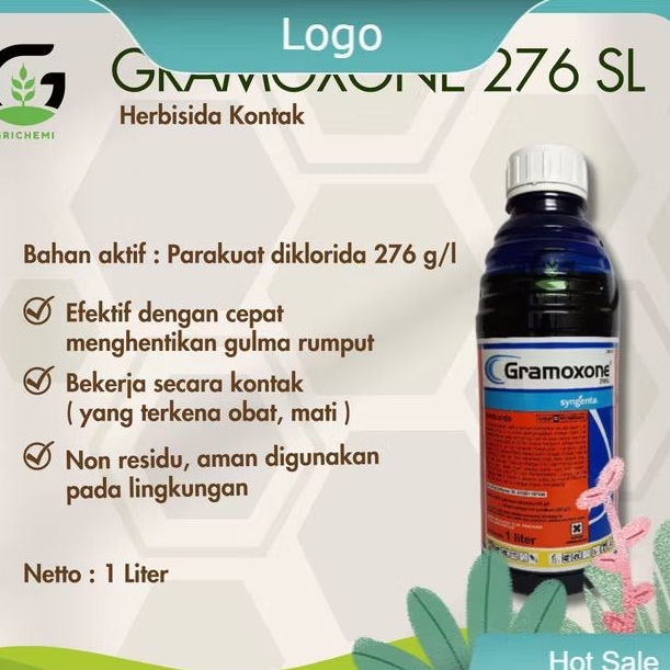 GRAMOXONE ROUNDUP BRAMOXONE 1LITER terlaris obat rumput ampuh